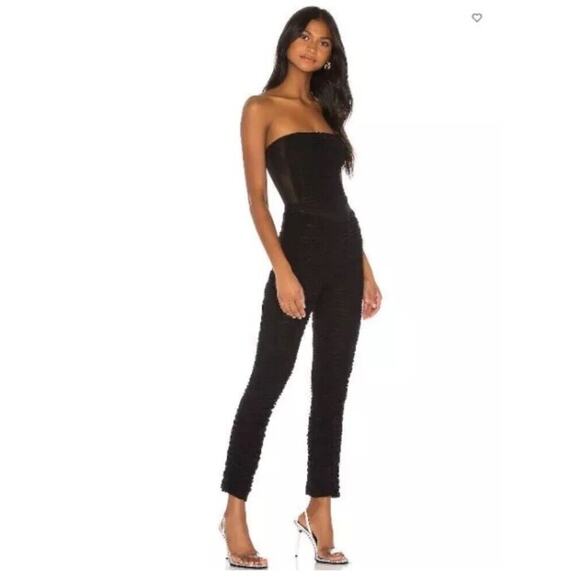 I.AM.GIA Ophelia Jumpsuit Ruche Mesh Strapless Stretch Sexy Black Small aa20 - Picture 1 of 10